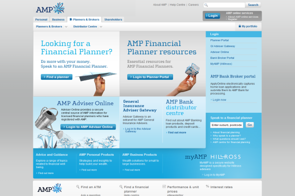 AMP Web site sample page 4
